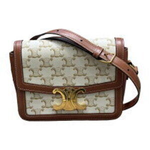 Celine Teen Triomphe Bag White Leather